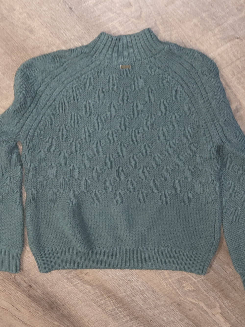Prana Teal Textured Crewneck Sweater - Picture 3 of 5
